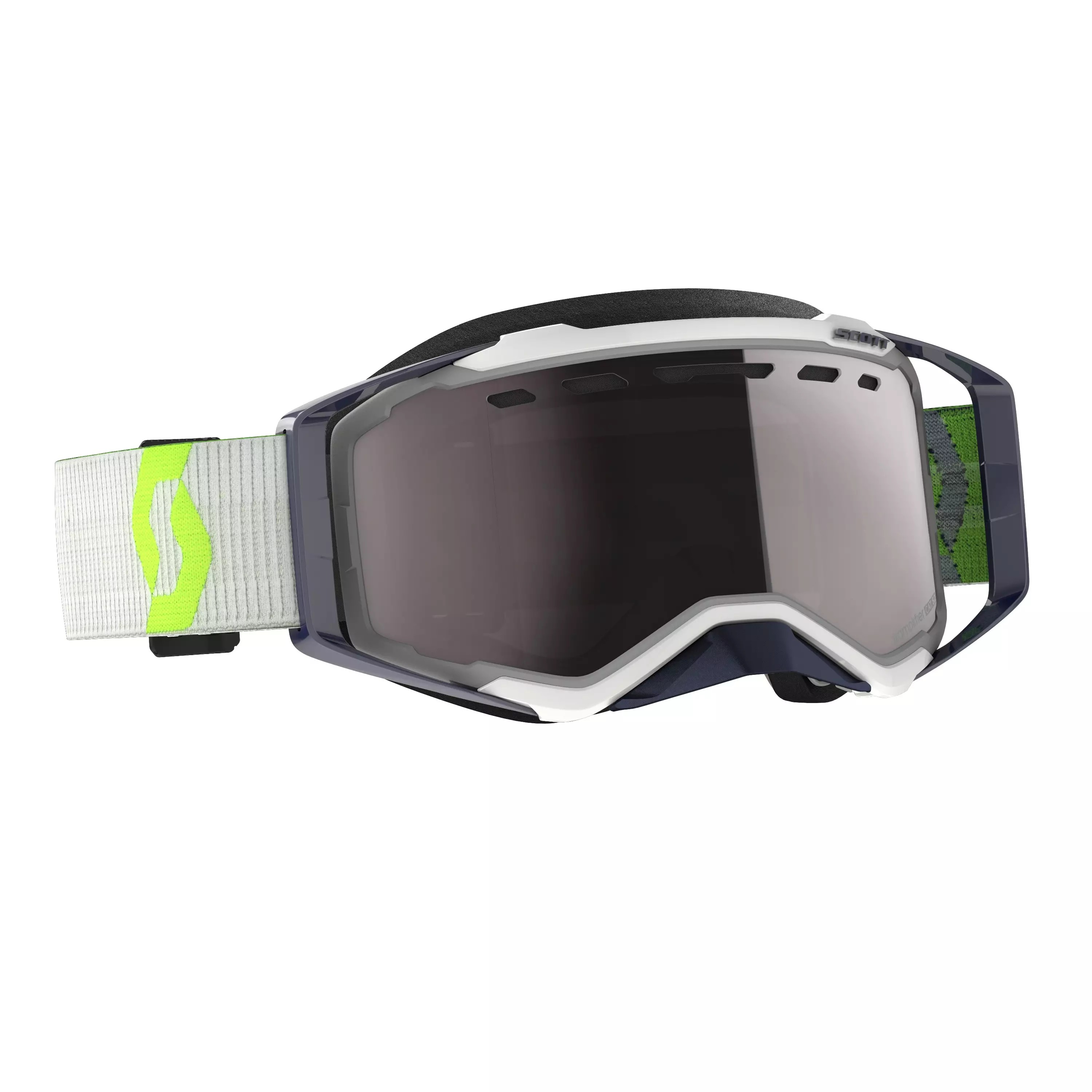 SCOTT Prospect Snow Cross Goggle - Grey / Yellow / AMP Silver Chrome S2