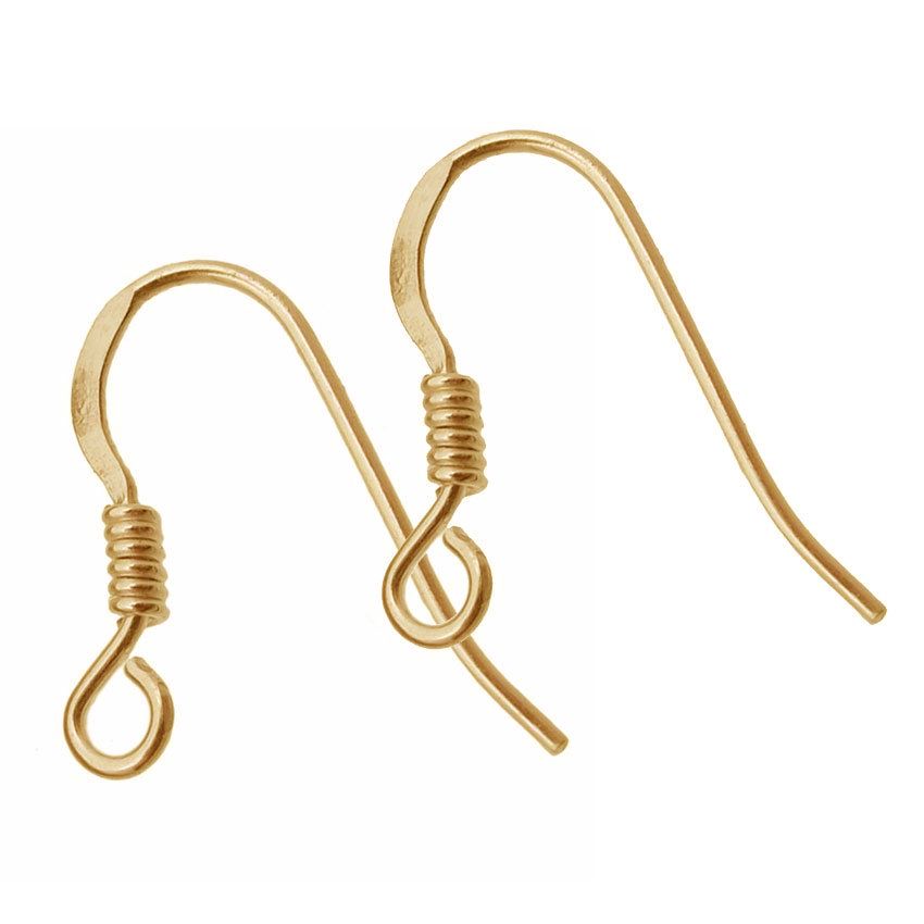Öronkrok förgylld 19mm med Spiral – Äkta silver