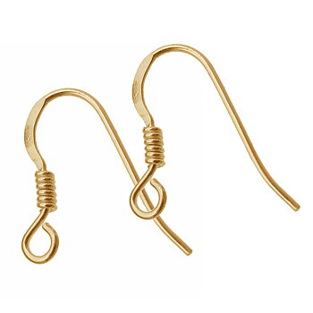 Öronkrok förgylld 19mm med Spiral – Äkta silver