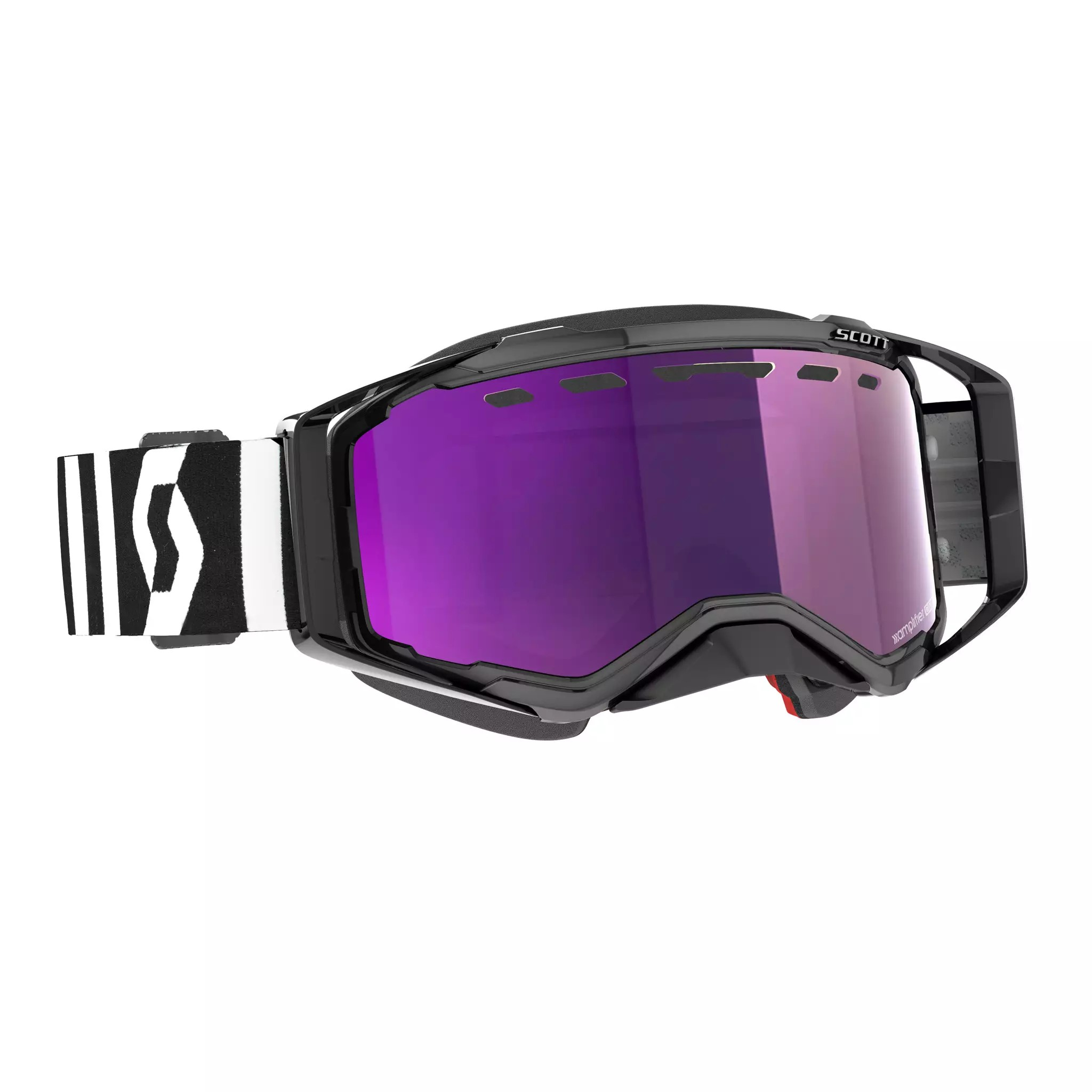 SCOTT Prospect Snow Cross Goggle - Racing Black / White / Enhancer Purple Chrome
