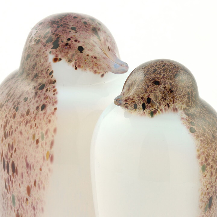 Monica Backström (1970s) Two Stylistic Glass Penguins 11–18 cm