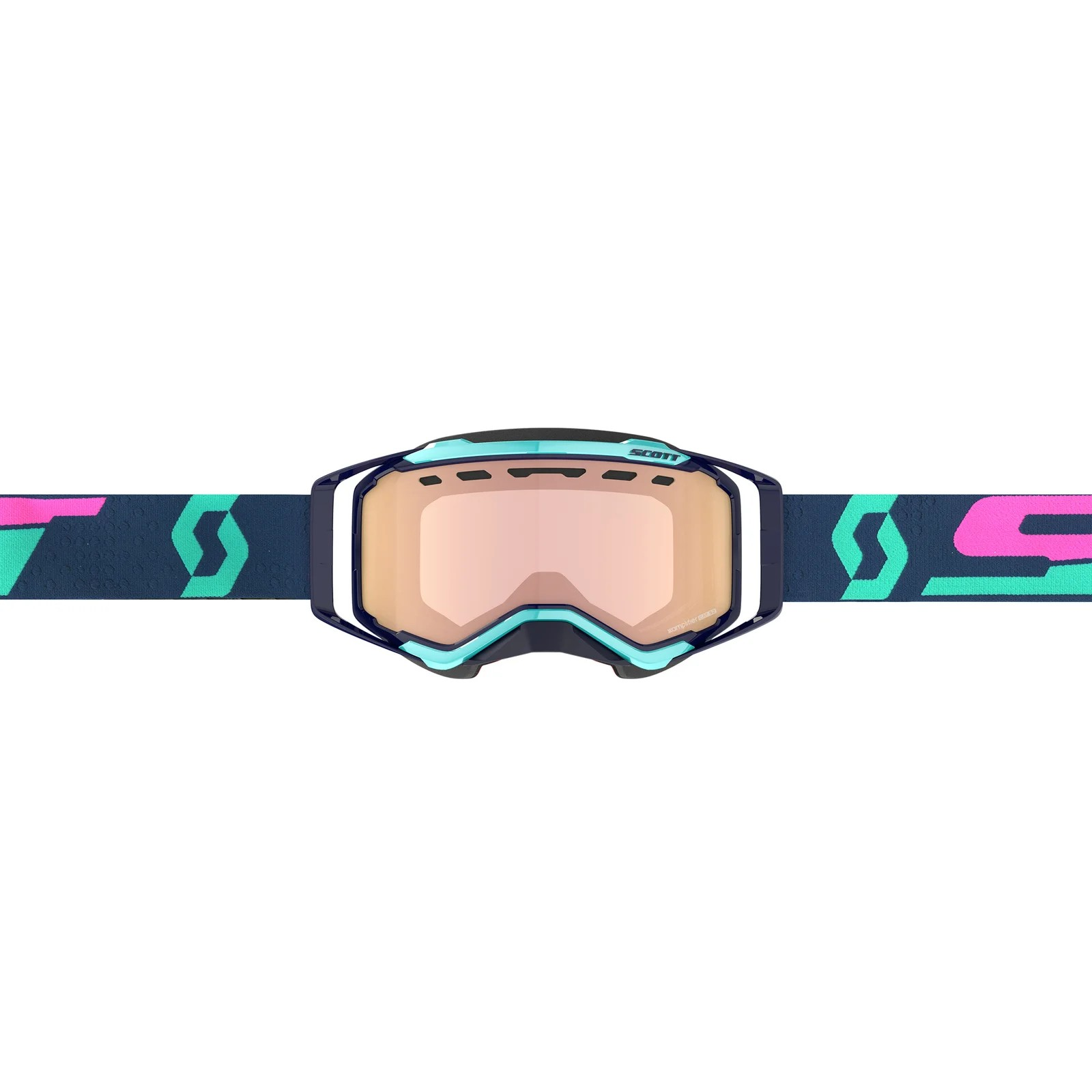 SCOTT Prospect Snow Cross Goggle - Turquoise Blue / Pink / AMP Rose Chrome S2 - 2