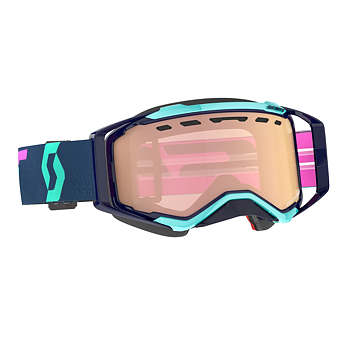 SCOTT Prospect Snow Cross Goggle - Turquoise Blue / Pink / AMP Rose Chrome S2
