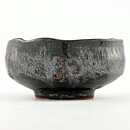 Isak Isaksson (2000s) Unique Chawan Bowl with Black Glaze 11 cm #35