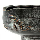 イサク・イサクソン  一点もの  黒色のボウル  茶碗  (11cm)  2000年代  #35