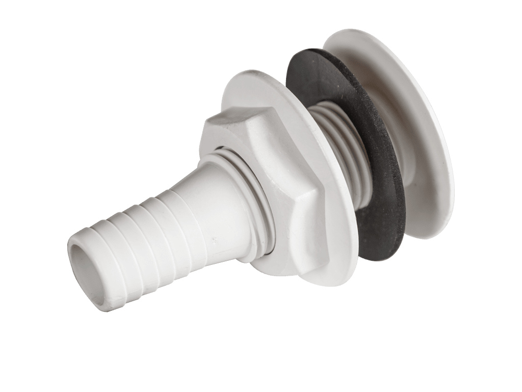 Trough adapter, straight Ø20mm, light gray