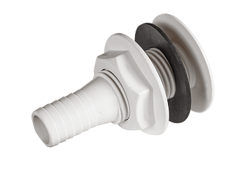 Trough adapter, straight Ø20mm, light gray