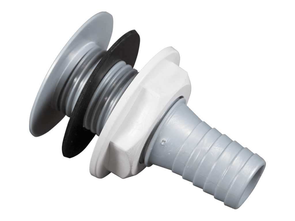 Trough adapter, straight Ø25mm, light gray