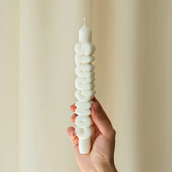 Taper Candle Congrats White 3D