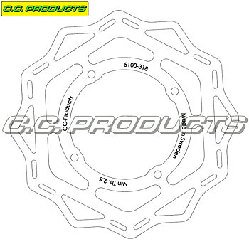 Bromsskiva Fram  GASGAS - 198 mm