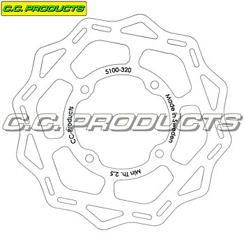 Brake Disc Rear KTM SX 65 - 180 mm