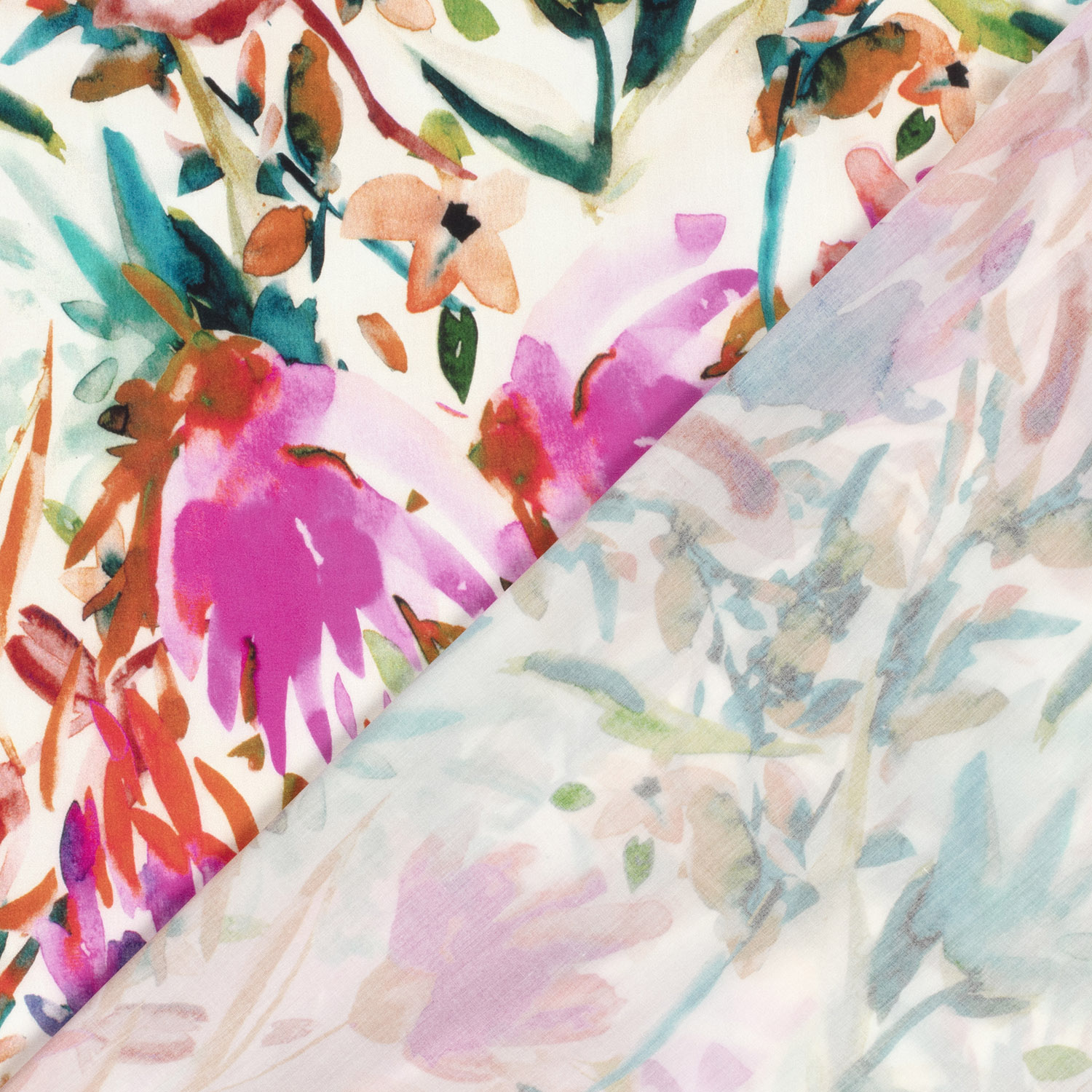 VISCOSE POPLIN - COLORFUL FLORALS - 4