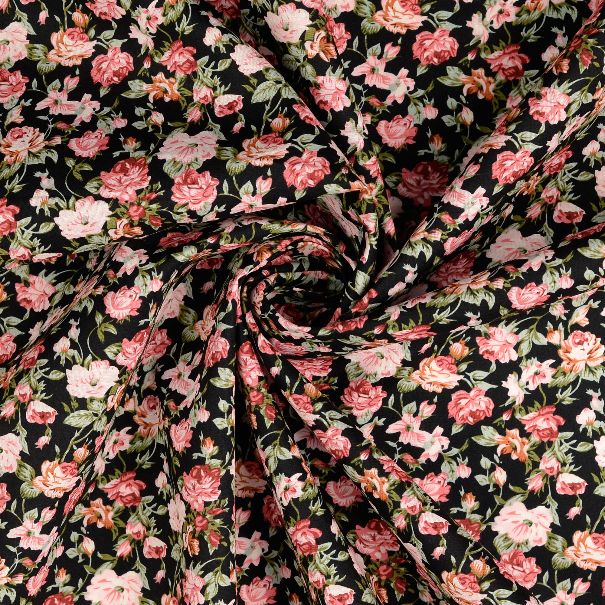COTTON POPLIN - SWEET FLORALS BLACK - 2