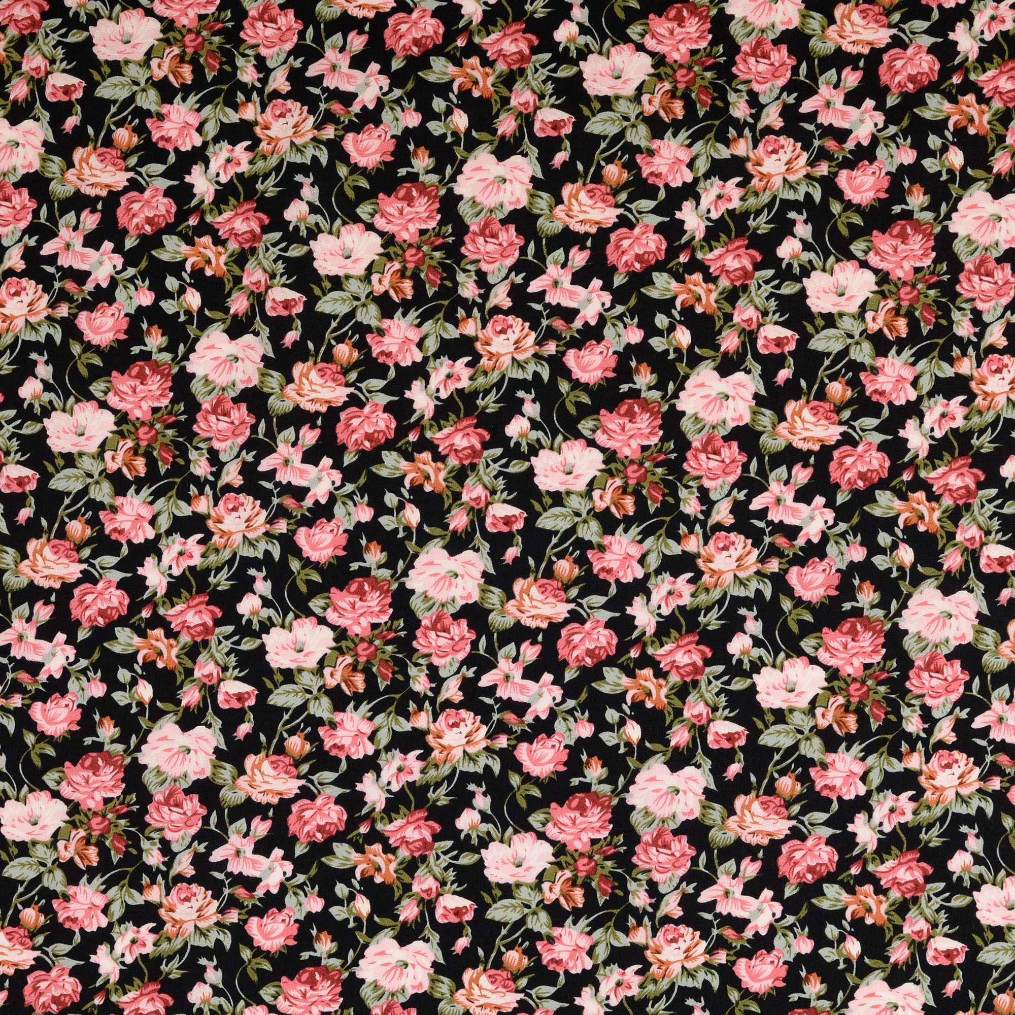 COTTON POPLIN - SWEET FLORALS BLACK - 4