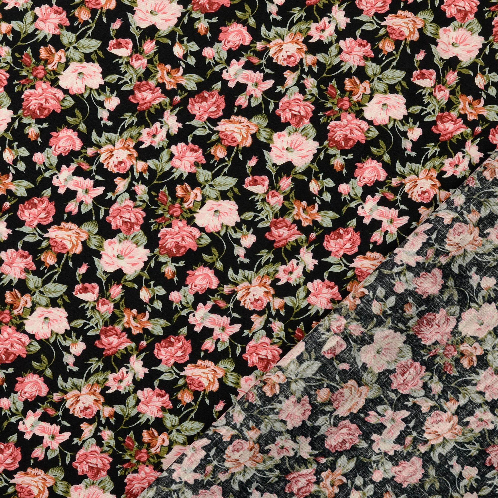 COTTON POPLIN - SWEET FLORALS BLACK - 3