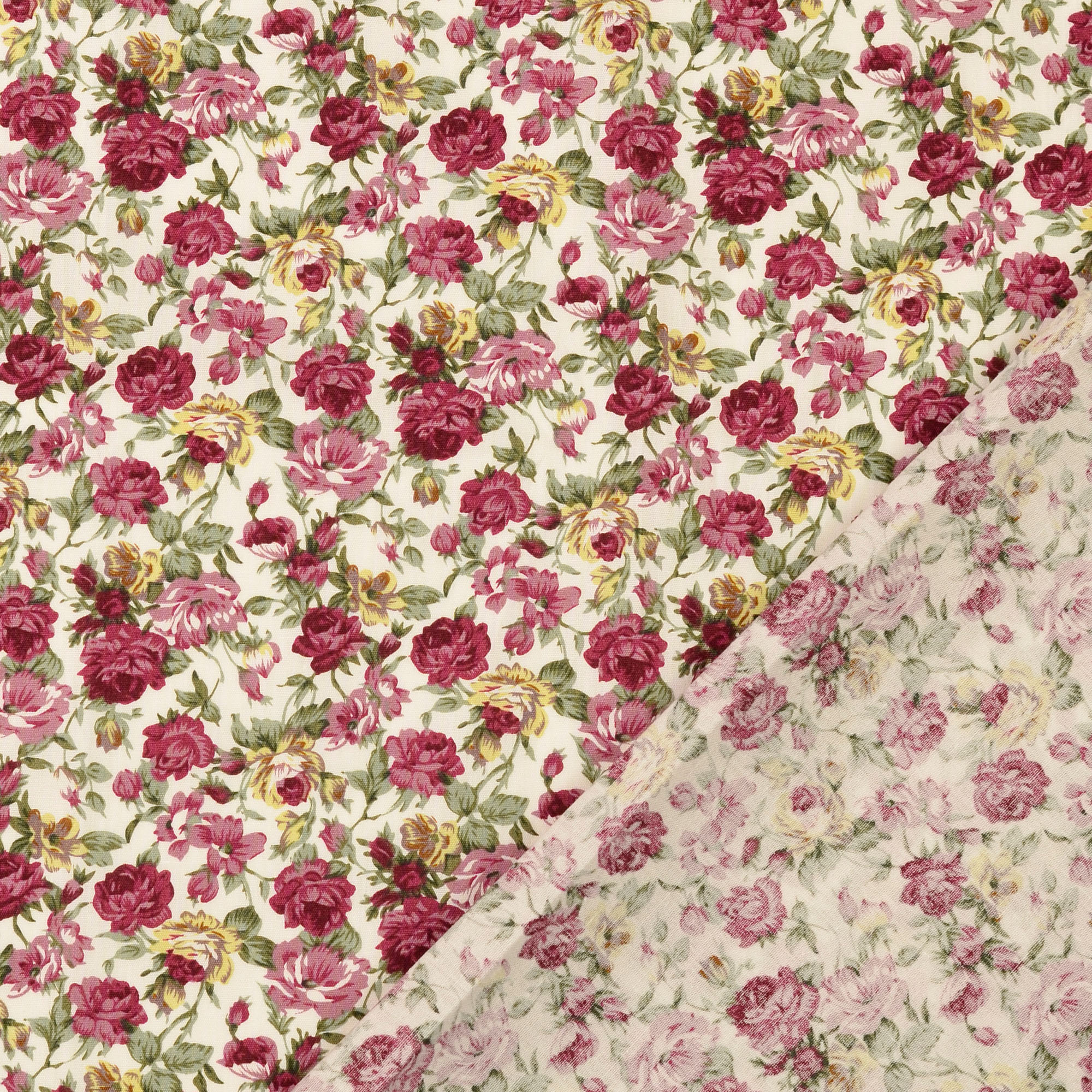 COTTON POPLIN - SWEET FLORALS WHITE