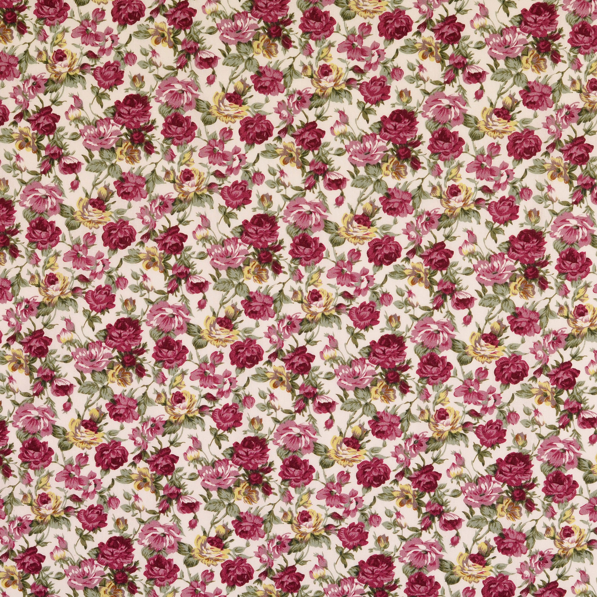 COTTON POPLIN - SWEET FLORALS WHITE - 2