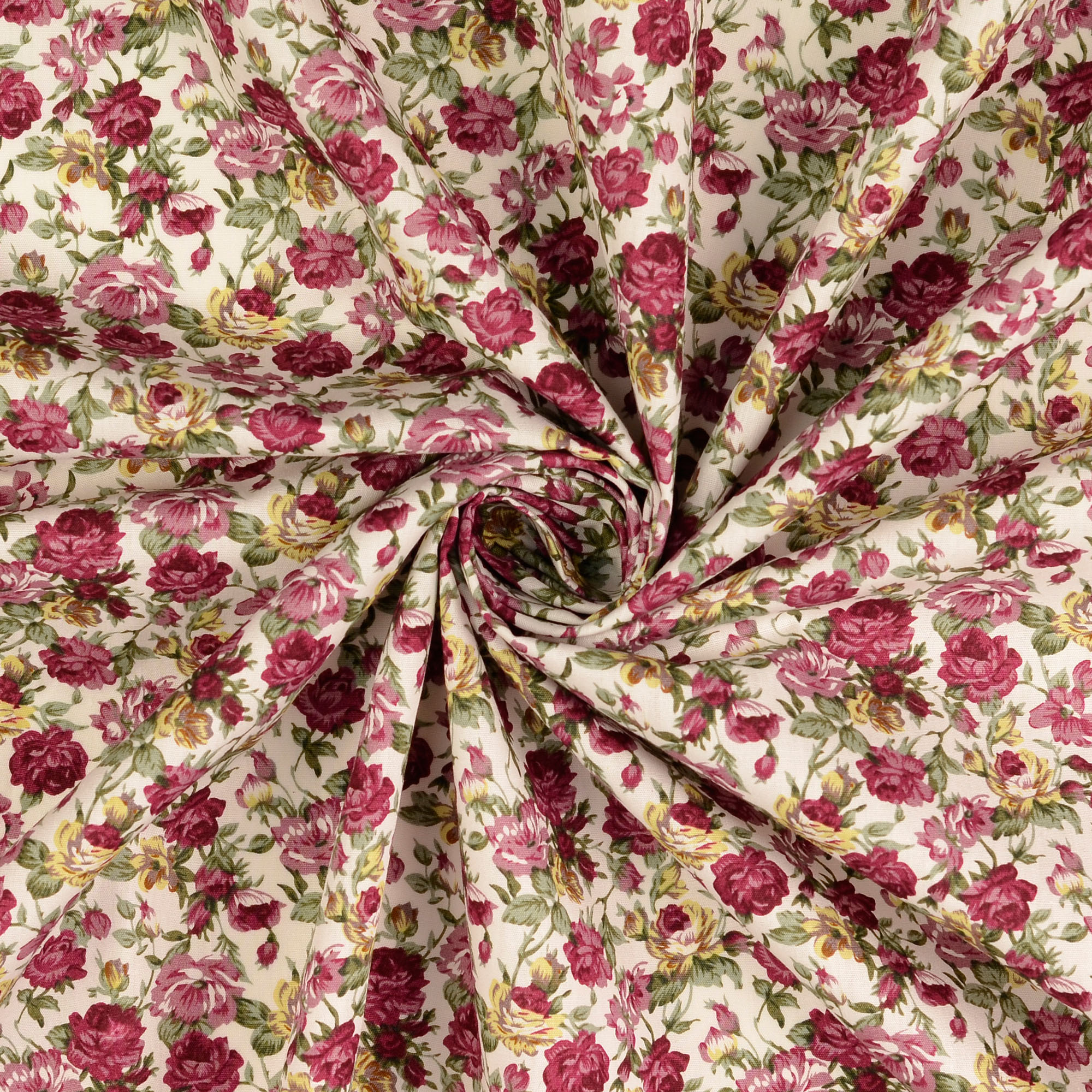 COTTON POPLIN - SWEET FLORALS WHITE - 4