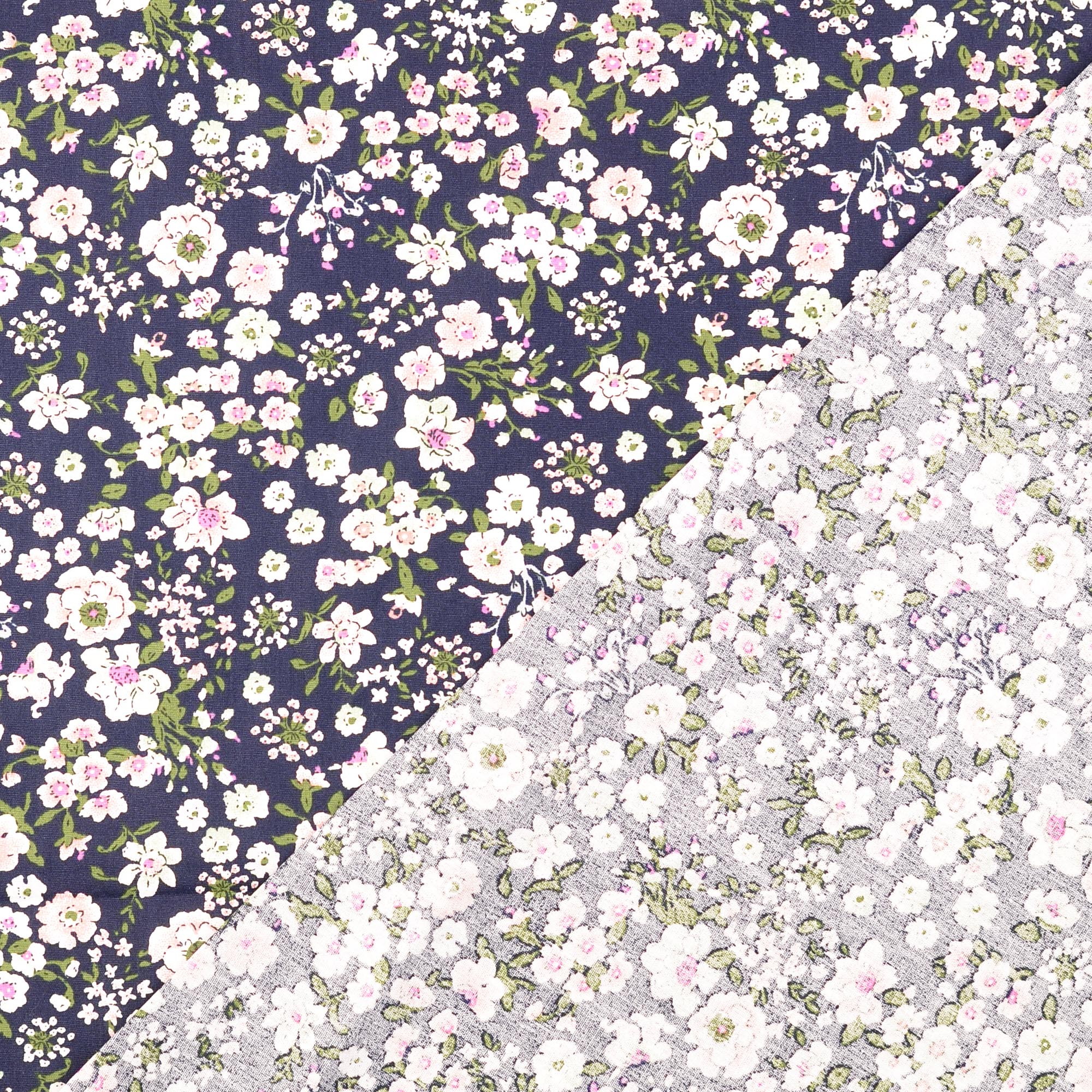 COTTON POPLIN - FLORALS MIDNIGHT - 4