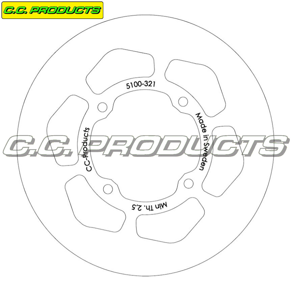Brake Disc Rear KTM SX 65 - 180 mm Solid