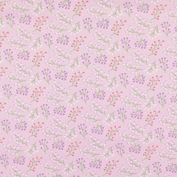 COTTON SLUB - FLORALS PURPLE