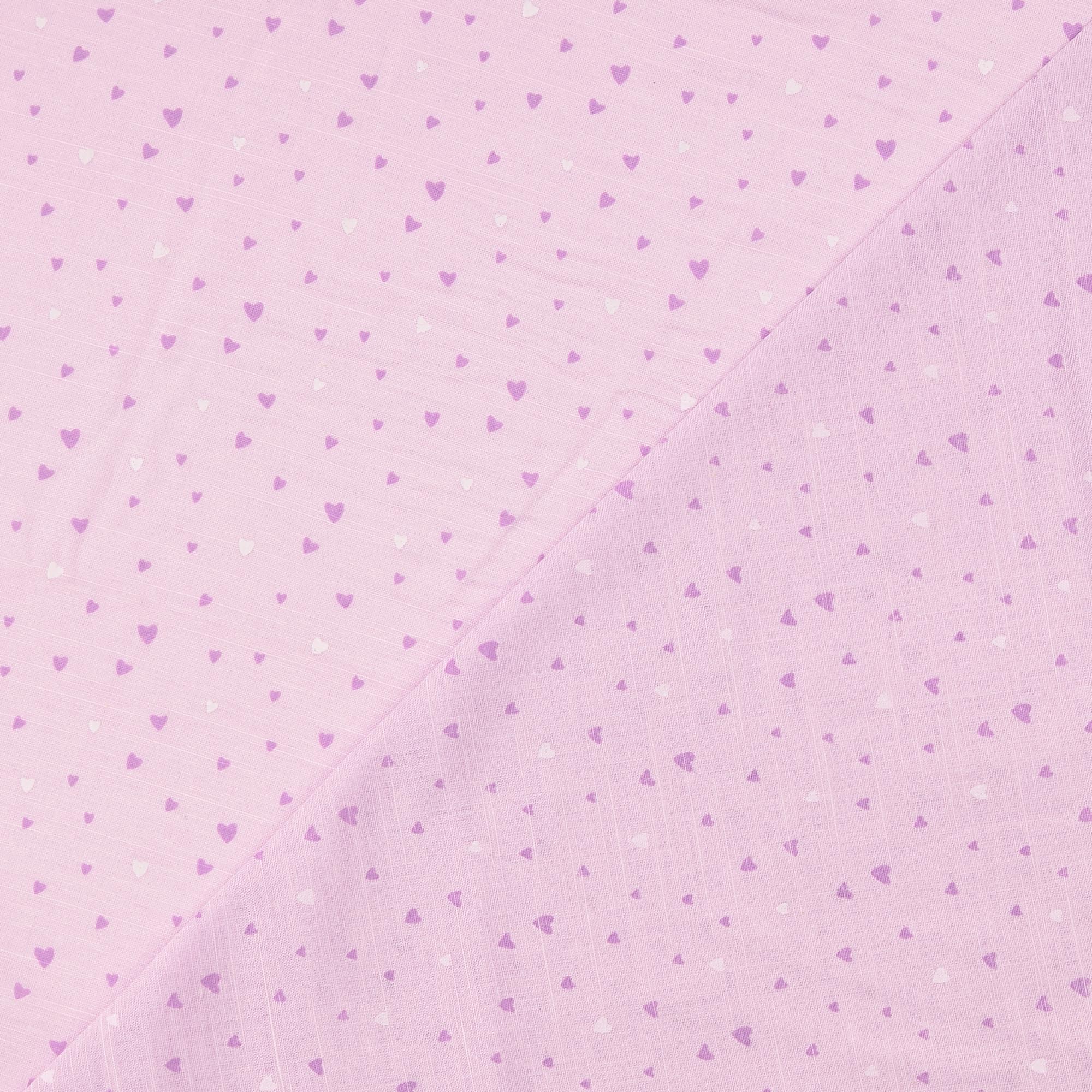 COTTON SLUB - HEARTS  PURPLE - 3