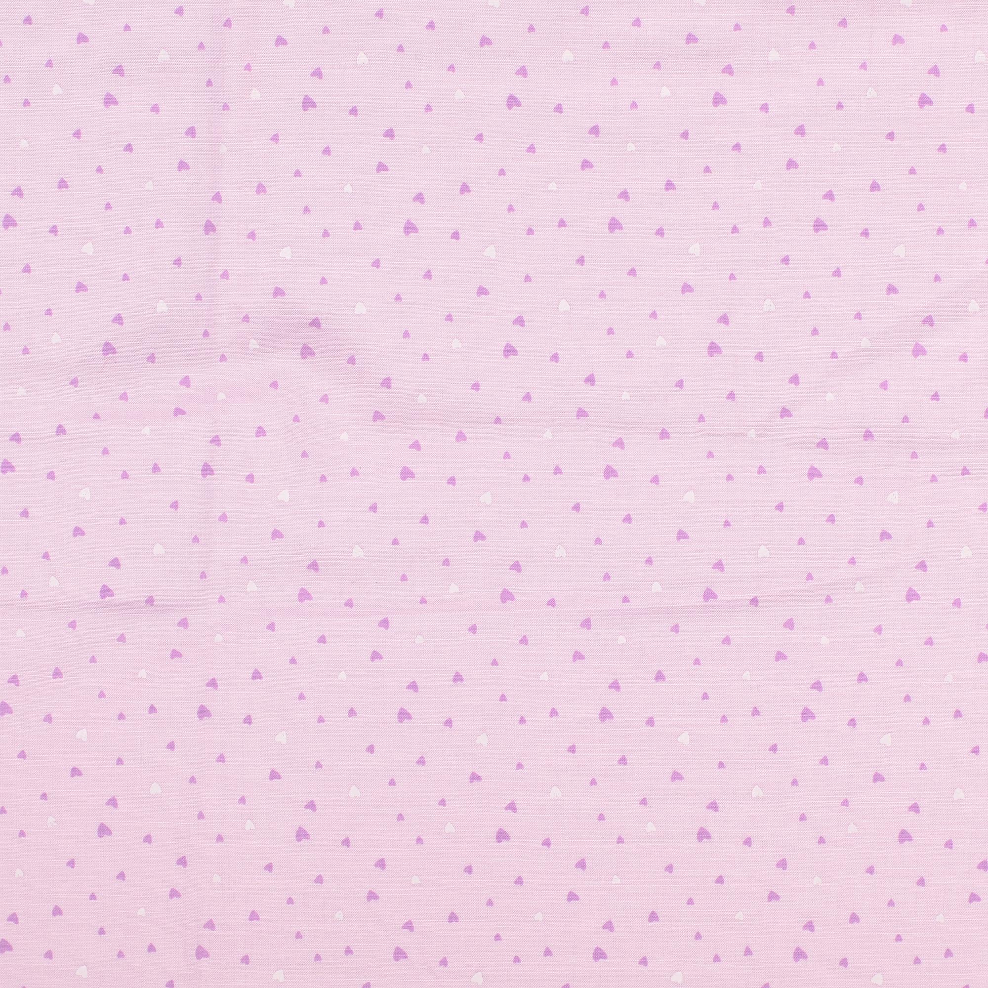 COTTON SLUB - HEARTS  PURPLE - 2
