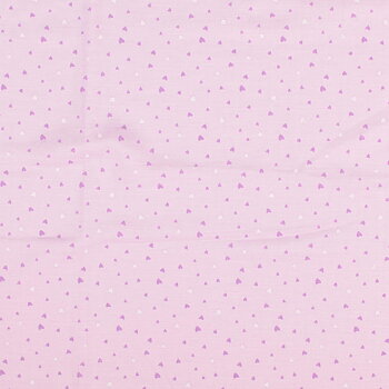 COTTON SLUB - HEARTS  PURPLE