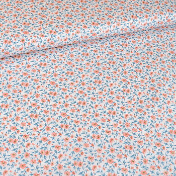COTTON POPLIN - MINI FLOWER PINK