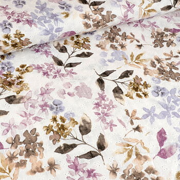 MUSLIN - FLORALS EMBROIDERY PURPLE