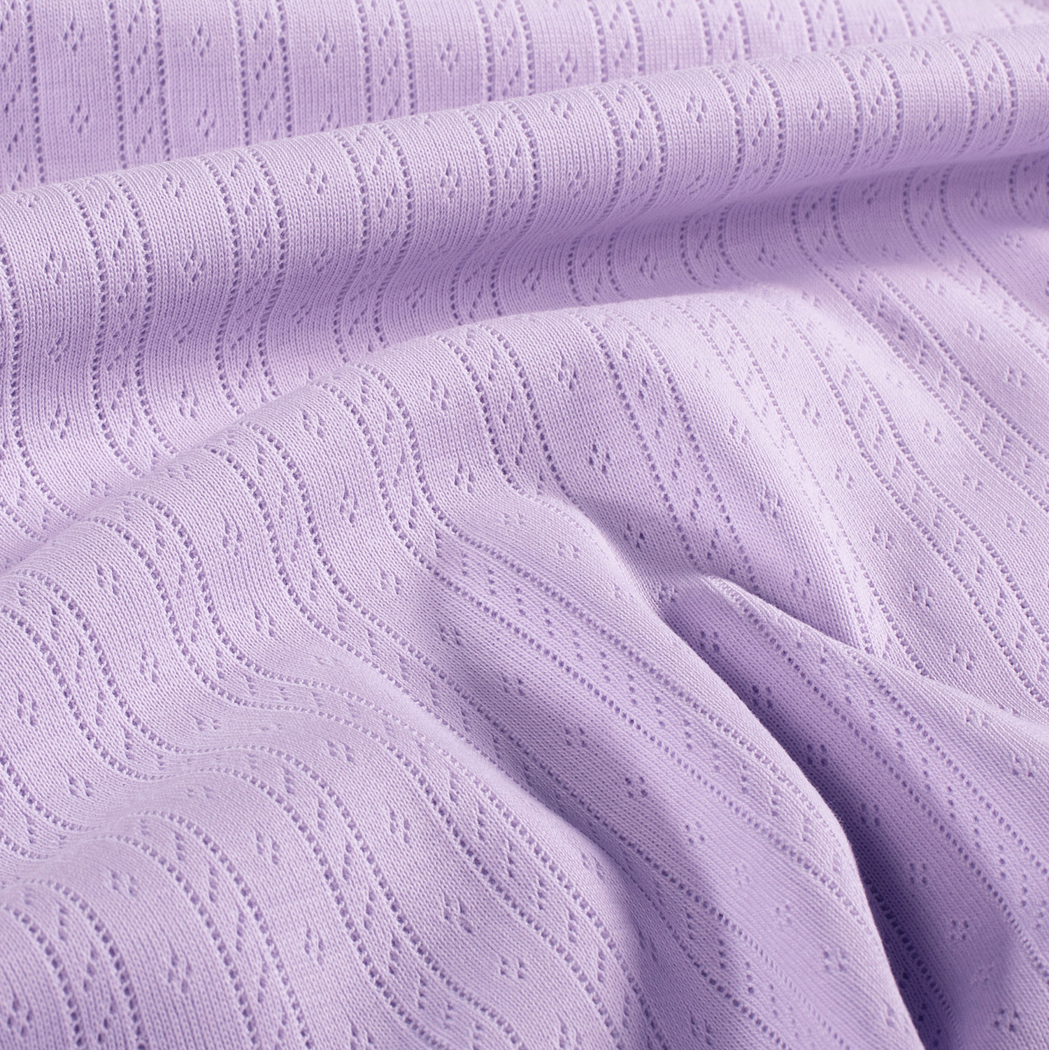 POINTELLE STRIPE N DOTS - PASTEL PURPLE