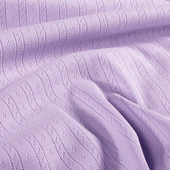 POINTELLE STRIPE N DOTS - PASTEL PURPLE