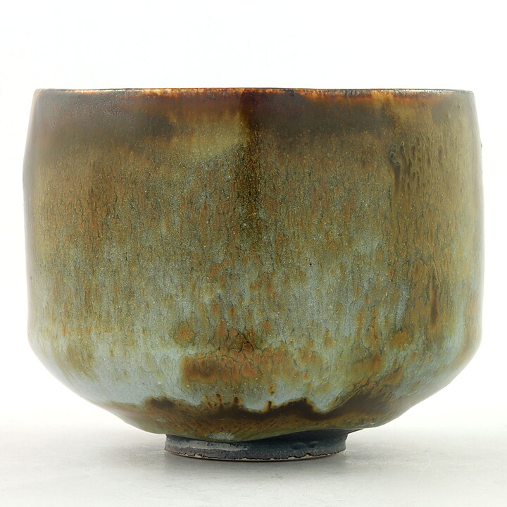 イサク・イサクソン  一点もの  緑/茶色のボウル  茶碗  (9cm)  2000年代  #36