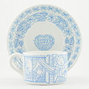 Stig Lindberg (Boro 1960) Teacup with Blue Decor 11 cm (4)