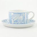 Stig Lindberg (Boro 1960) Teacup with Blue Decor 11 cm (4)