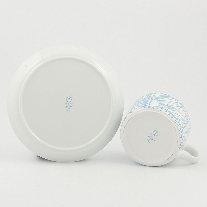 Stig Lindberg (Boro 1960) Teacup with Blue Decor 11 cm (4)