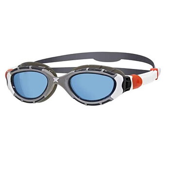 Zoggs predator flex - Gris/blanc/noir - lentille bleue