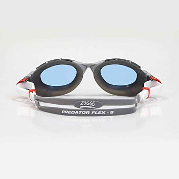 Zoggs predator flex - Gris/blanc/noir - lentille bleue