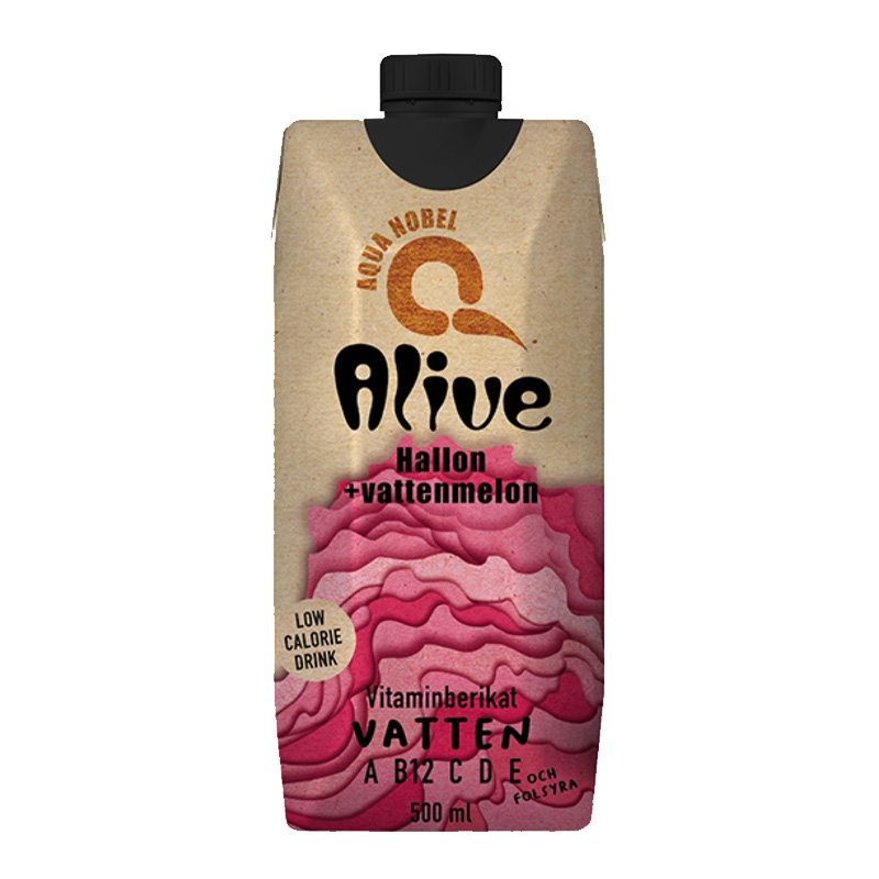 Aqua Nobel Alive | Vitaminvatten Hallon/Vattenmelon | 500ml