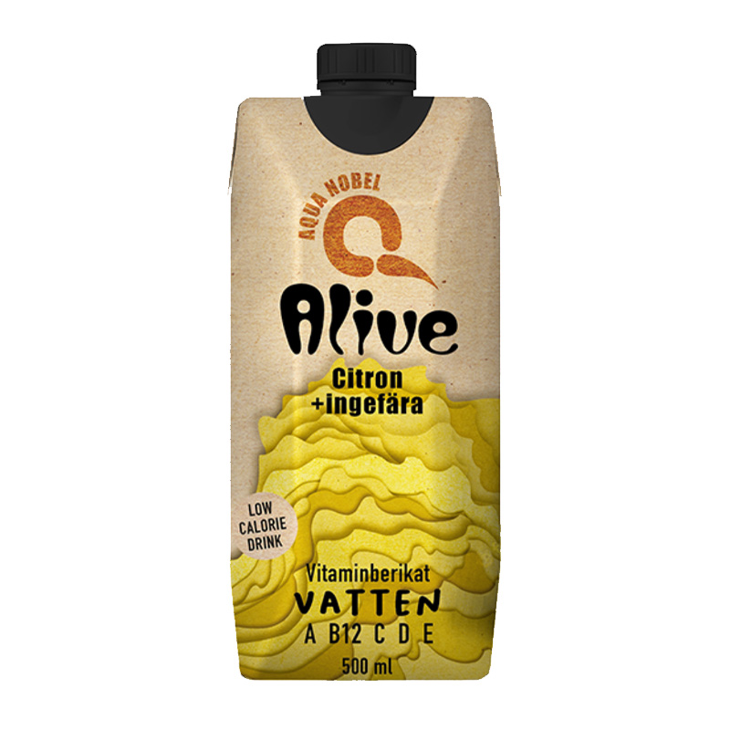 Aqua Nobel Alive | Vitaminvatten Citron/Ingef&auml;ra | 500ml