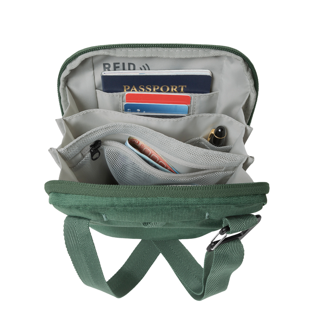 Liten axelväska - Eagle Creek Stash RFID Cross Body Bag Grass Green - 5