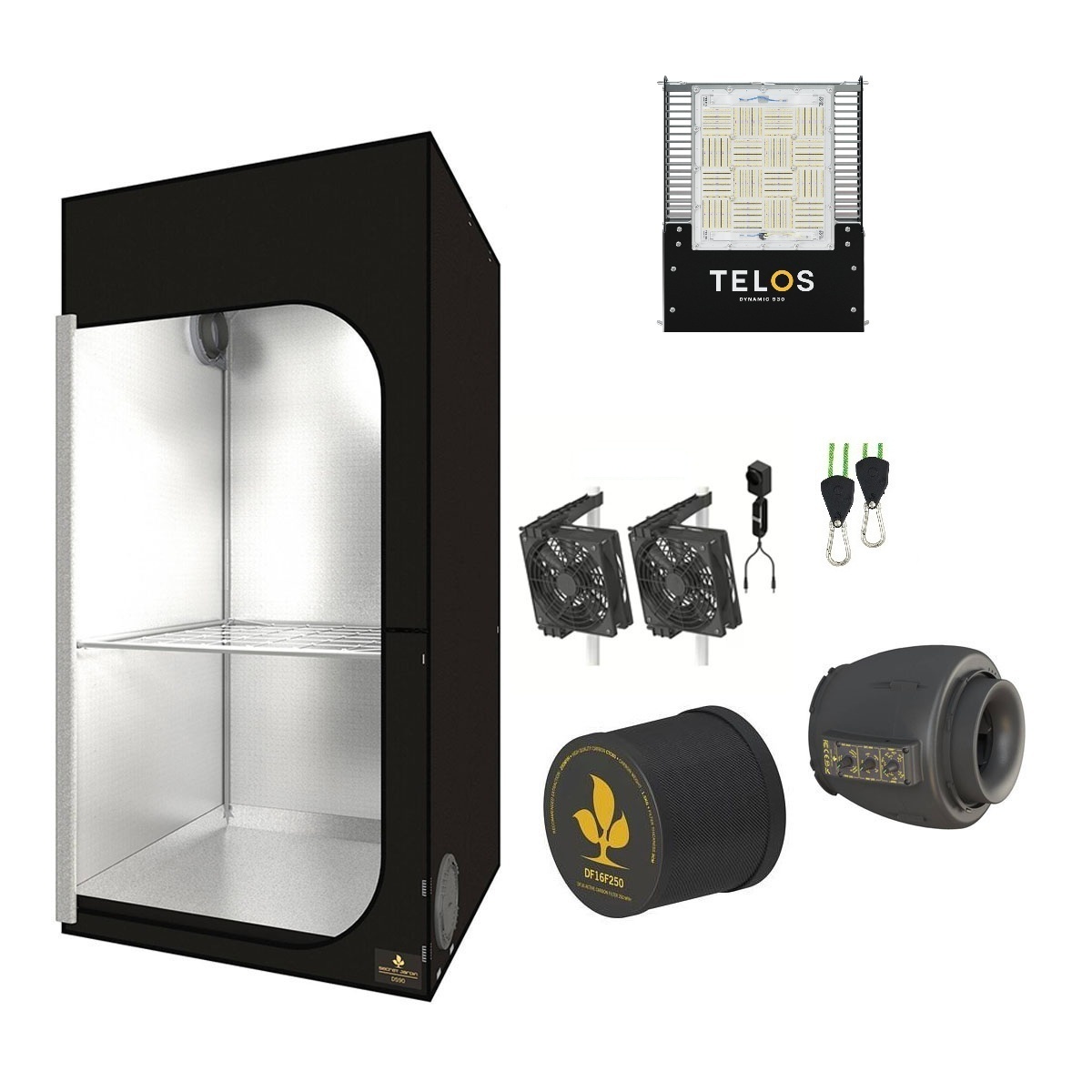 Darkstreet 90 - Telos Dynamic 320W expert paket med temperaturstyrd EC-fläkt