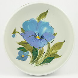 Hilkka-Liisa Ahola (Kukka 1958) Round Bowl with Blue Flower 23/6 cm