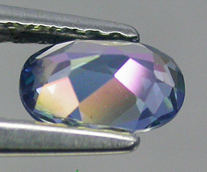 6x4 mm calibrated oval natural Azotic blue topaz gemstone - 2