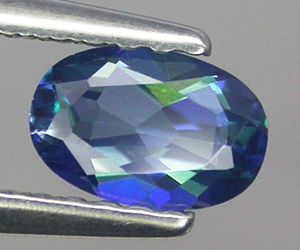 6x4 mm calibrated oval natural Azotic blue topaz gemstone - 3