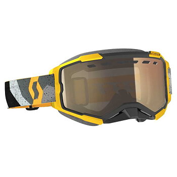 SCOTT&nbsp;Goggle&nbsp;Fury&nbsp;LS&nbsp;Snow&nbsp;Cross - Camo Grey / Yellow - AMP LS Bronze Chrome S1-3