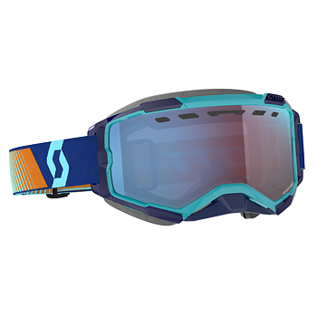 SCOTT&nbsp;Goggle&nbsp;Fury&nbsp;Snow&nbsp;Cross - Royal Blue / Orange - Enhancer Blue Chrome 