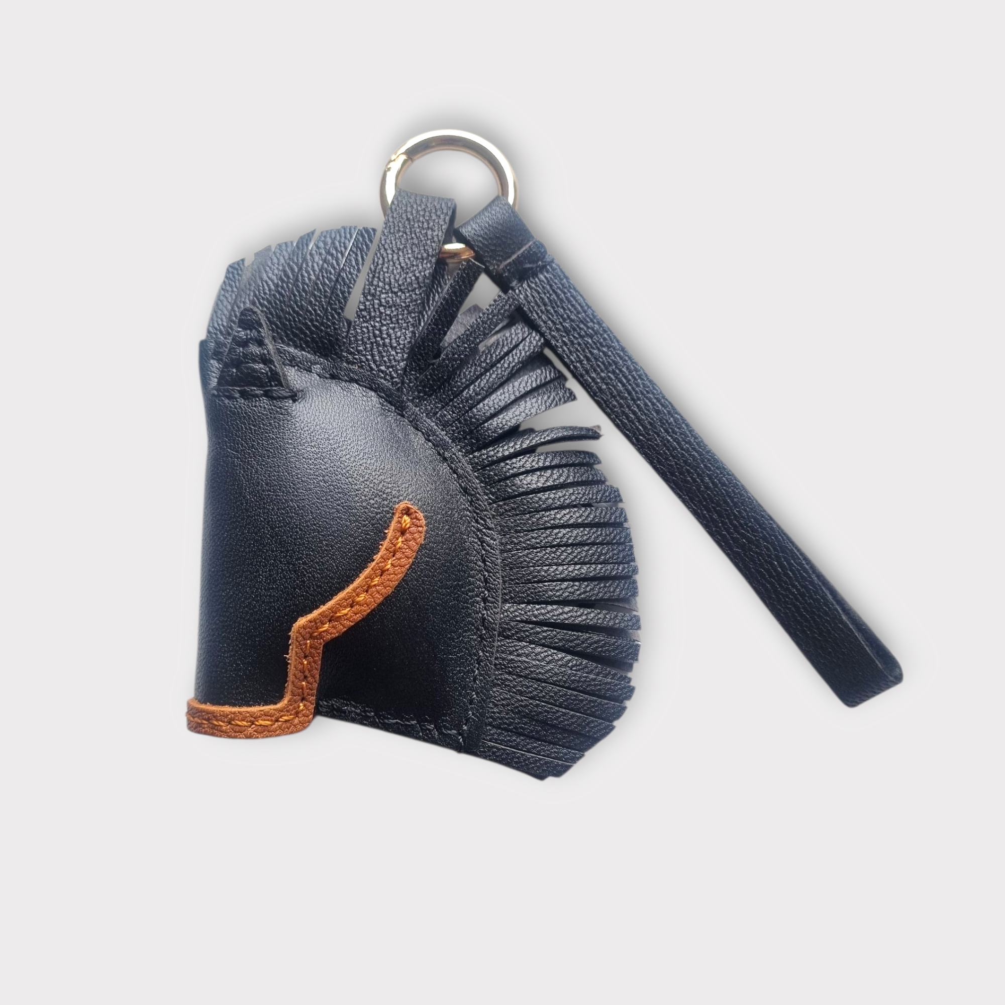 Leather horsehead charm - 3