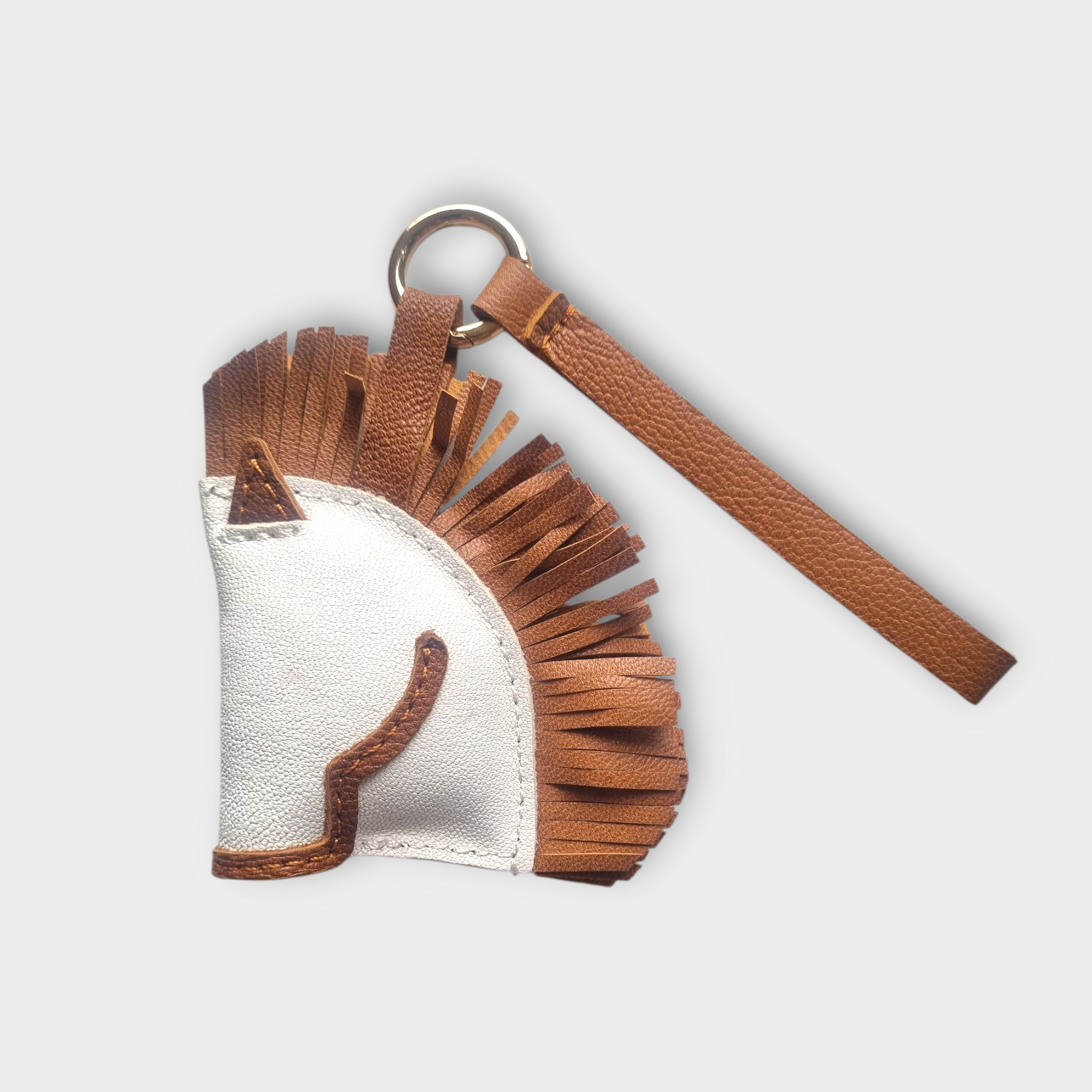 Leather horsehead charm - 4