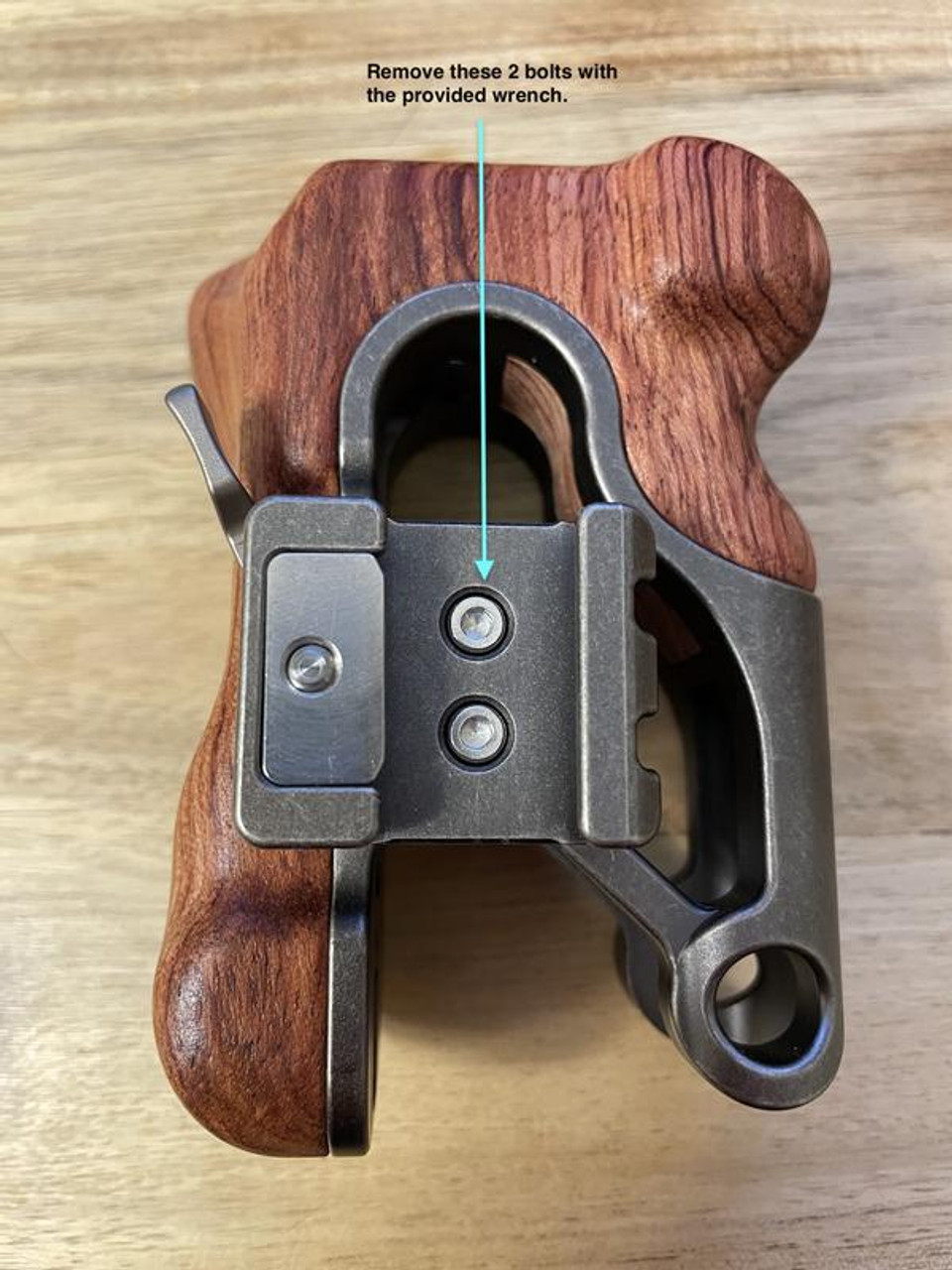 Tilta Tiltaing Left Side Wooden Handle - Tactical Gray - 3